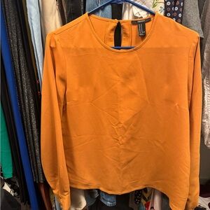 Orange Long Sleeve Women's Top